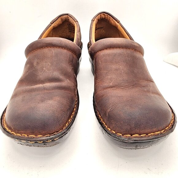 B.O.C. Women's Brown Leather Clogs Size 8.5 M - Picture 8 of 10